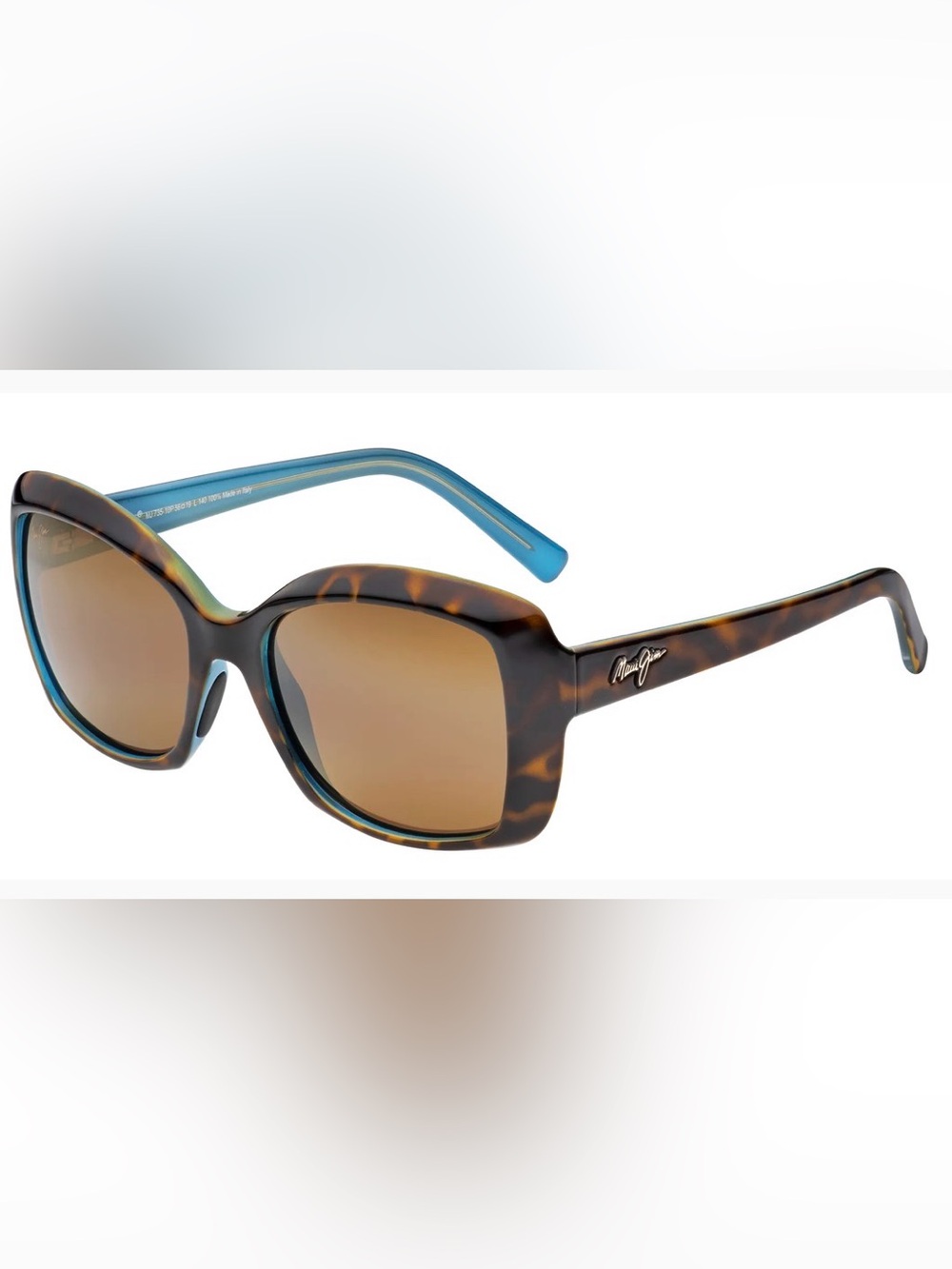 Maui Jim Tortoise Frame Orchid Sunglasses with Blue Temple Tips